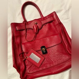 Balenciaga Red Leather Handbag- Gorgeous